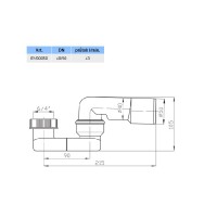 Sifon vanový DN40/50 bez ventilu   EV00050